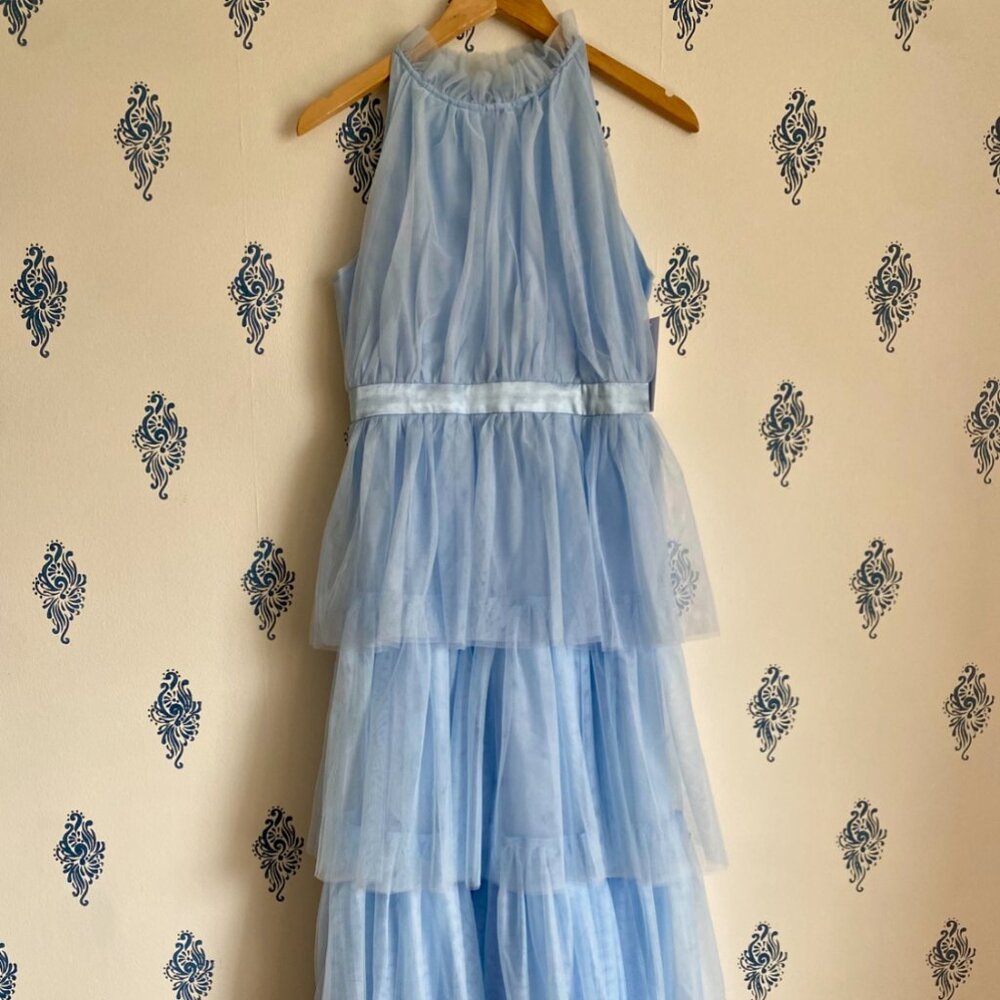 Red Dress brand -Shock and Awe Blue Tiered Dress NWT